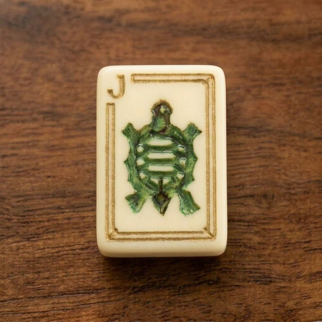 Bamboo Flower Tile — Ivory & Gold