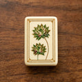 Bamboo Flower Tile — Ivory & Gold
