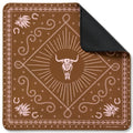 Longhorn Bandana Mahjong Mat — Rust