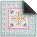 Tilework Mahjong Mat — Teal & Pink