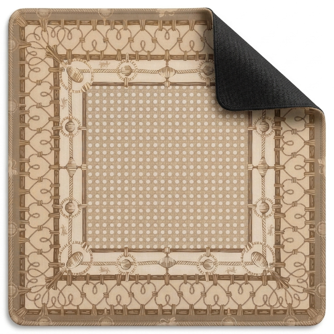 Passementerie Mahjong Mat — Camel & Cream